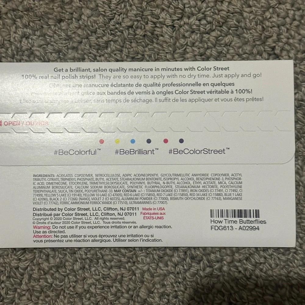 Color Street How Time Butterflies Nail Strips - Picture 2 of 3